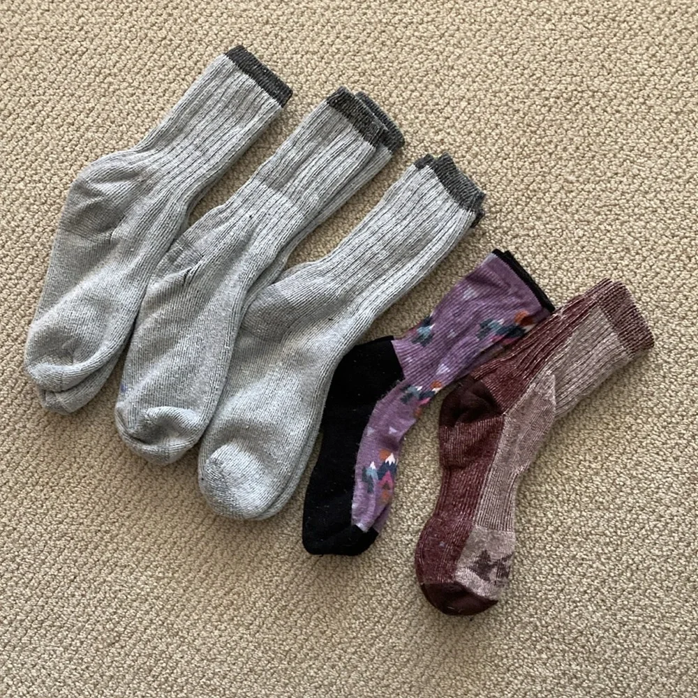 Smartwool REI Co-op Women’s Wool Socks Set of 5 Winter Gear Active Hiking EUC